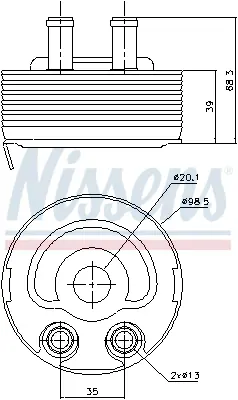 NISSENS 90719 Yag Sogutucu 213055M301