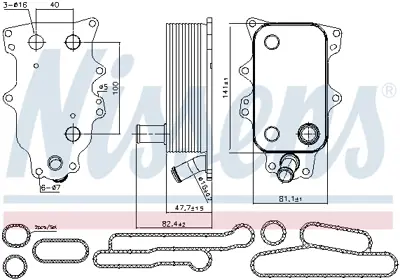 NISSENS 90737 Yag Sogutucu BK3Q6B624CA