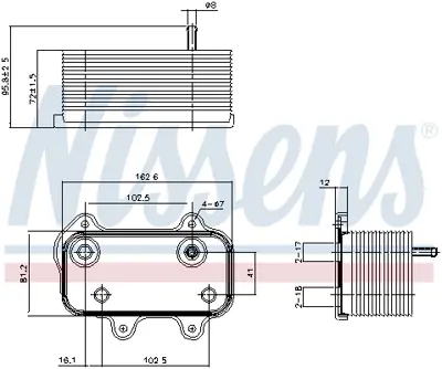 NISSENS 90753 Motor Yag Radyatoru 99610702509