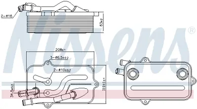 NISSENS 90782 Yag Sogutucu A8 04>07 A6 05>11 4.2 5.2 6.0 Tdı / Tfsı  9E409061A