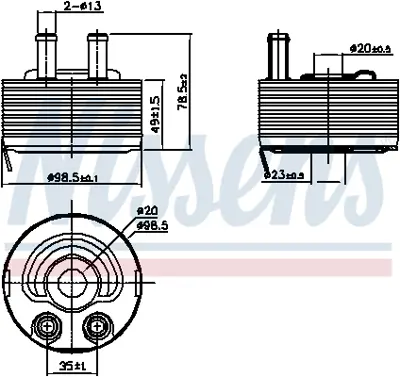 NISSENS 90793 Yag Sogutucu 21305EB300