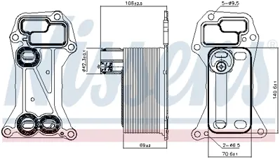 NISSENS 90901 Motor Yag Sogutucu Bmw E90 E91 E92 E93 E70 E71 F10 N57 8512435