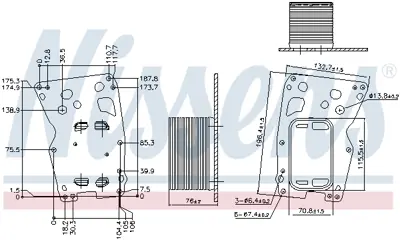 NISSENS 90907 Motor Yag Sogutucu Bmw F30 F10 F36 F25 F26 F15 F16 N57 8510855