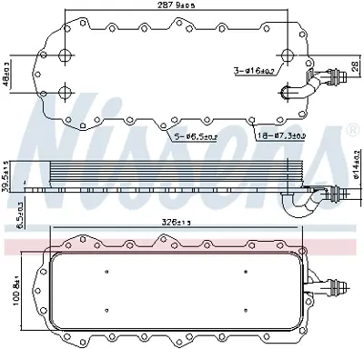 NISSENS 90944 Motor Yag Radyatoru LR010754