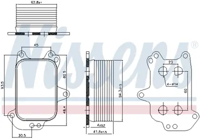 NISSENS 90966 Yag Sogutucu Grandland X - Combo E - 208-308-3008-5008-Partner-Rıfter-Berlıngo-C4-Ds3-Ds4-Ds5 9804281280