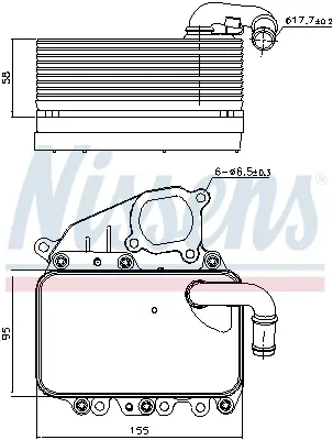 NISSENS 91100 Yag Sogutucu Komple 3,0tdı Touareg 15>18 A5 12>17 A6 15>18 A7 15>18 A8 14>17 Q5 13>17 Casa Ccma Casd 59117021R