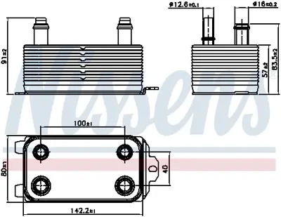 NISSENS 91162 Yag Sogutucu 31305197