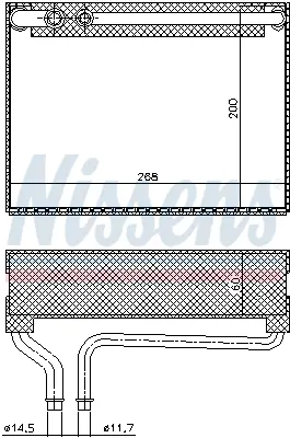 NISSENS 92186 Evaporator 206 98>13 6444C9 6444E7