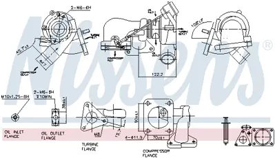 NISSENS 93251 Turbo 49S3105403 6C1Q6K682DF