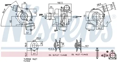 NISSENS 93411 Turbosarj Megane Iıı Megane Iv Fluence K9k , Qashqaı 1,5 K9k 2011> , Mercedes (Om607) W176 12>18 W24 1441100Q3C 144117462R 6070900780