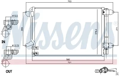 NISSENS 940238 Klıma Radyatoru Beetle Jetta Iv 1.2 1.4 1.6 2.0tsı 1.6 2.0tdı 11> 5C0820411G