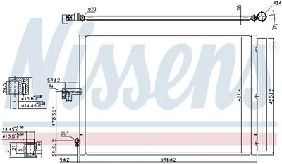 NISSENS 940412 Klıma Radyatoru C218 11>17 W212 13>16 C207 13>16 R231 12> A0995001554