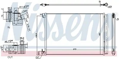 NISSENS 940519 Klıma Radyatoru X253 15> W205 14> S205 15> W213 16> S213 17> W222 17> C217 17> A0995001354