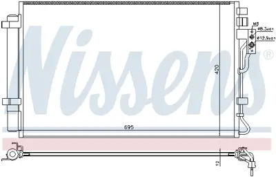 NISSENS 940595 Klıma Radyatoru 976062P600