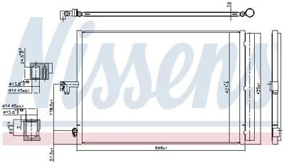 NISSENS 940780 Klıma Radyatoru C218 11>17 W212 13>16 C207 13>16 R231 12> A0995000354