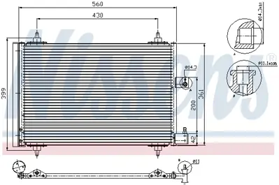 NISSENS 94534 Klıma Radyatoru (Kondanser) Otomatık Sogutma Xsara 607 406 Ym 2.0hdı 6455CQ E163236