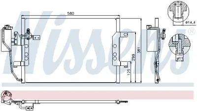 NISSENS 94588 Klıma Radyatoru (Kondenser) A-Class W168 97>04 Vaneo 414 02>05 A1685001154