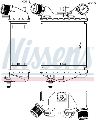 NISSENS 96167 Turbo Radyatoru 51819186