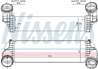 NISSENS 96364 Turbo Radyatoru Bmw  X5 E70 F15 F85  X6 E71 F16 F86 Intercooler 7809321