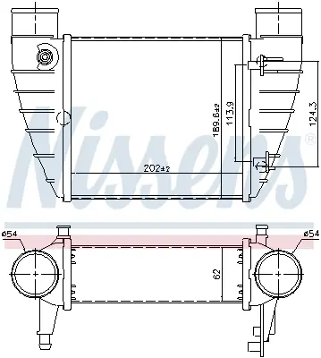 NISSENS 96426 Turbo Radyatoru 8E0145806Q