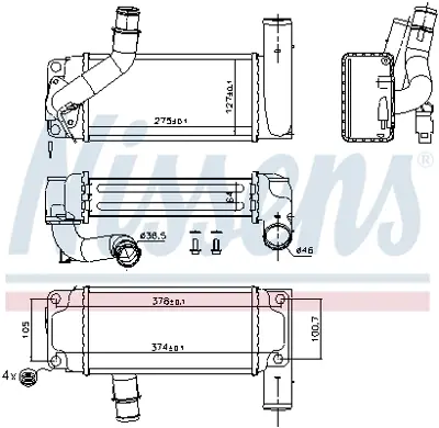 NISSENS 96429 Turbo Radyatoru 179000N040