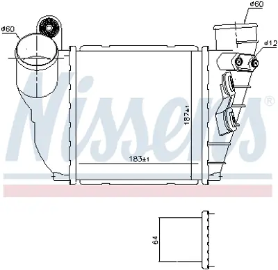 NISSENS 96488 Turbo Radyatoru Golf Iv Bora 1,8t 1,9tdı 98>05 A3 1,8t 1,9tdı 96>03 Octavıa 1,8t 1,9tdı 96>10 Leon 1 1J0145803T