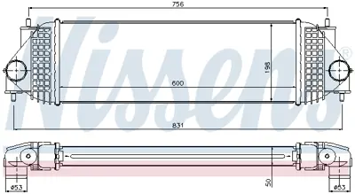 NISSENS 96525 Turbo Radyatoru (Intercooler) Grand vıtara ıı 1,9 ddıs 05>15 (600×207×50) 1362067J02