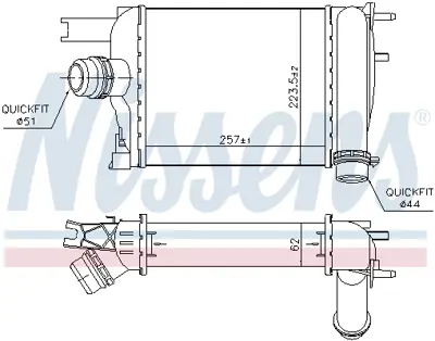 NISSENS 96529 Turbo Radyatoru 144967634R