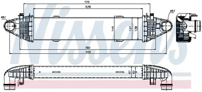 NISSENS 96535 Turbosarj Radyatoru W204 09>14 S204 09>14 C204 11> W212 09>15 C207 09>16 R172 11> A2045000100