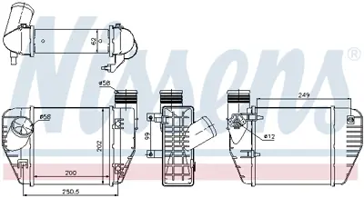 NISSENS 96544 Turbo Radyatoru Audı / Avant A6 2,0tdı 2,0tfsı (200×202×62) 04>11 4F0145805S