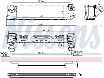 NISSENS 96552 Turbo Radyatoru Bmw F20 F30 N47 N13 7600530