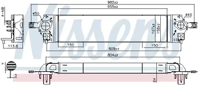 NISSENS 96582 Turbo Radyatoru 144968841R