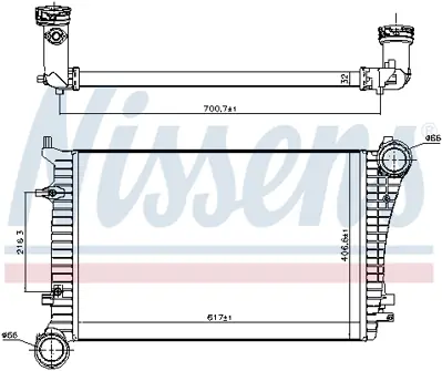 NISSENS 96619 Turbo Radyatoru Caddy Iıı A3 Jetta Iıı Touran Golf V Altea Leon Toledo Passat 1,9 / 2,0tdı 04>10 3C0145803G