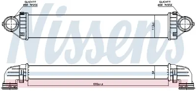 NISSENS 96716 Turbosarj Radyatoru A-Class W169 04>12 B-Class W245 05>11 A1695000900