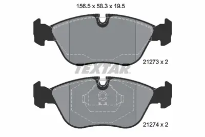 TEXTAR 2127304 Fren Balata Seti 850 2.0 - 2.4 - C70 I 2.0 T - V70 I 2.0 - 2.0 Turbo 9485593