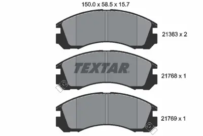 TEXTAR 2136301 Fren Balatası C-Crosser Enterprıse: 2.4 16v 2136301tex AY040MT002 X3511003