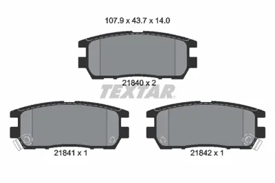 TEXTAR 2184002 Fren Balata Seti  AY060MT003 X3516004