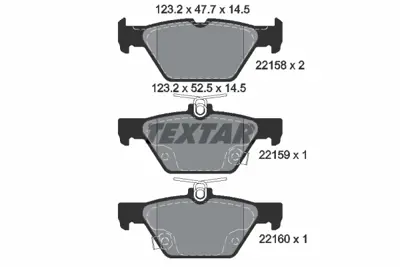 TEXTAR 2215801 Fren Balatası Arka 26696AL000