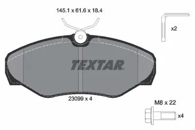 TEXTAR 2309902 Fren Balata Seti  4106000QAE 8671005954 95599219