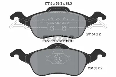 TEXTAR 2315402 Fren Balata Seti  YS4Z2001AA