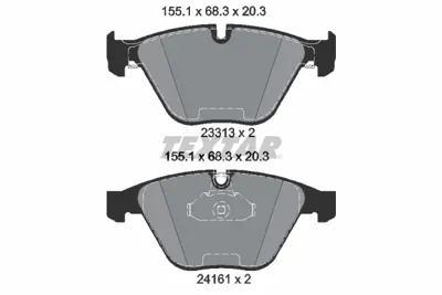 TEXTAR 2331303 Fren Balata Seti E90-E90 Lci-E91-E91 Lci 34112288871 6794920