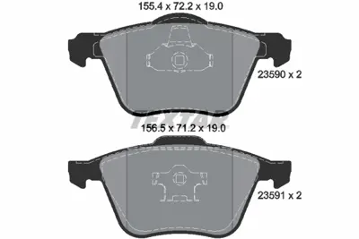 TEXTAR 2359001 Fren Balata Seti S60 I 2.4 - V70 Iı 2.0 T - 2.3 T5 30793265