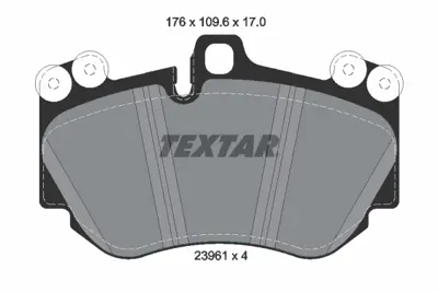 TEXTAR 2396101 Fren Balatası R8 5.2fsi 7l5698151tex 7L5698151 7L5698151H 95535193954