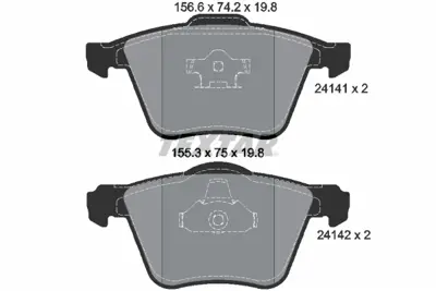 TEXTAR 2414101 Fren Balatası Ön X90 2.5 T Awd 274331tex 31262705