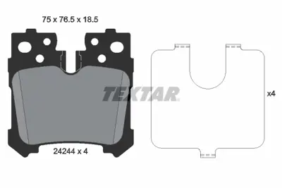 TEXTAR 2424401 Fren Balata Seti Ls 460 Awd 044660w02000.Tex 