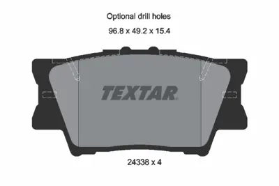 TEXTAR 2433801 Fren Balata Seti Camry 2.4 3.5 2.5 0446606070 4466YZZE8