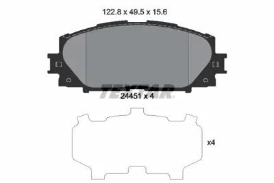 TEXTAR 2445101 Fren Balata Seti  446547100