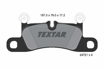 TEXTAR 2472101 Fren Balata Seti Diskli Fren Touareg 3.6 V6 Fsı  - 4.2 V8 - 3.0 V6 Tdı JZW698451R PAA698451A