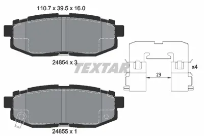 TEXTAR 2485401 Fren Balata Seti  26696XA011 SU00304325