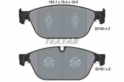 TEXTAR 2516002 Fren Balata Seti Fren Balata Seti 8R0698151R